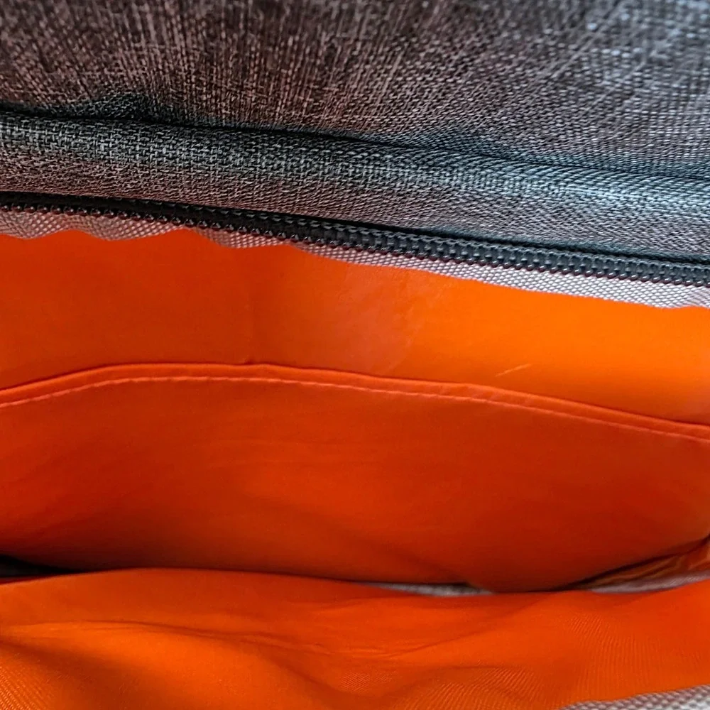 Weyoung Insulated Cooler Backpack Gray Orange Leakproof Water Resistant Hiking